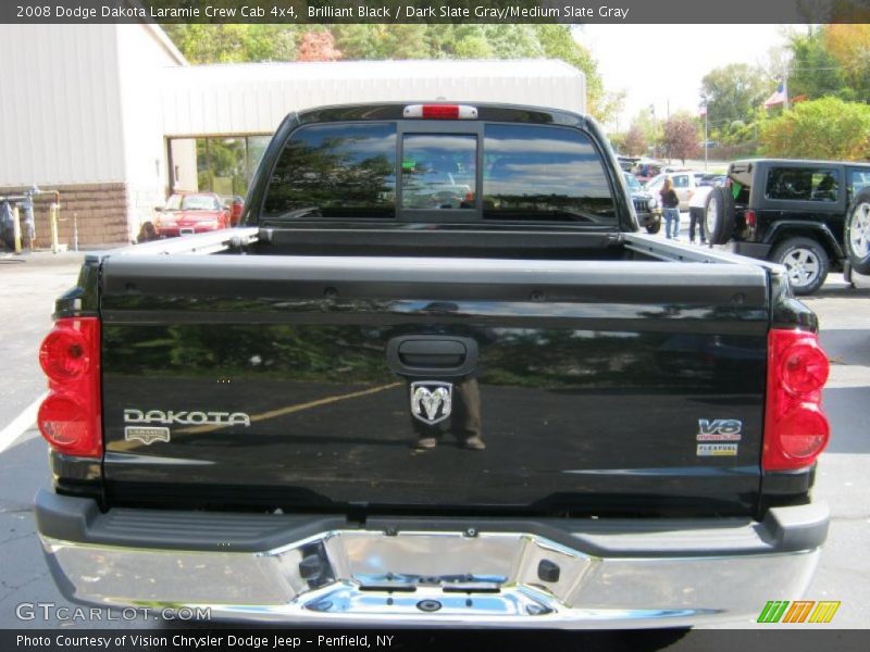 Brilliant Black / Dark Slate Gray/Medium Slate Gray 2008 Dodge Dakota Laramie Crew Cab 4x4