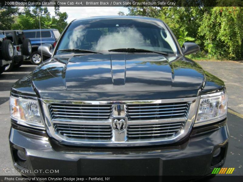 Brilliant Black / Dark Slate Gray/Medium Slate Gray 2008 Dodge Dakota Laramie Crew Cab 4x4
