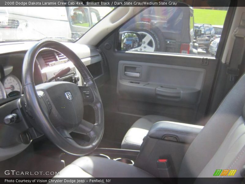Brilliant Black / Dark Slate Gray/Medium Slate Gray 2008 Dodge Dakota Laramie Crew Cab 4x4