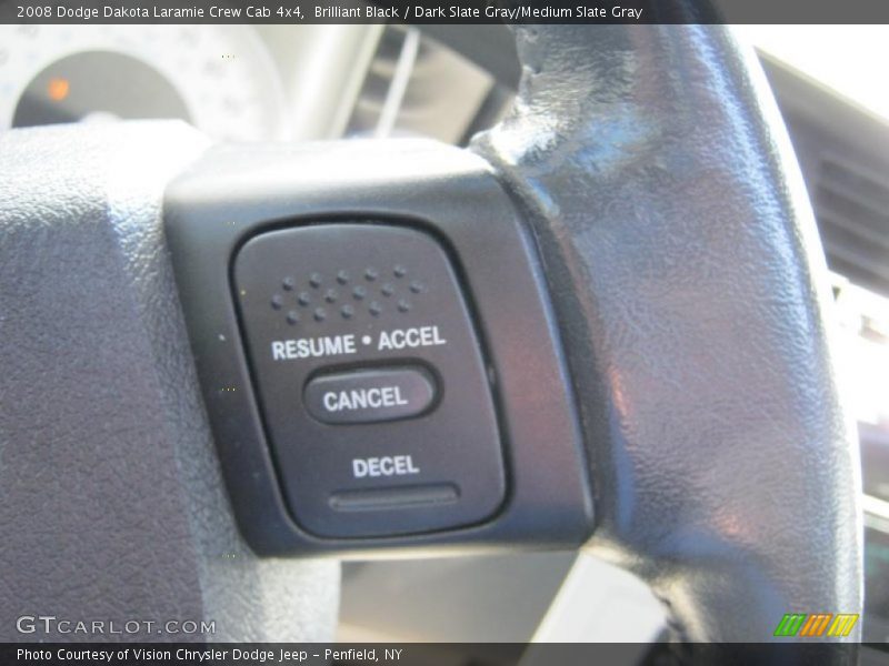 Brilliant Black / Dark Slate Gray/Medium Slate Gray 2008 Dodge Dakota Laramie Crew Cab 4x4