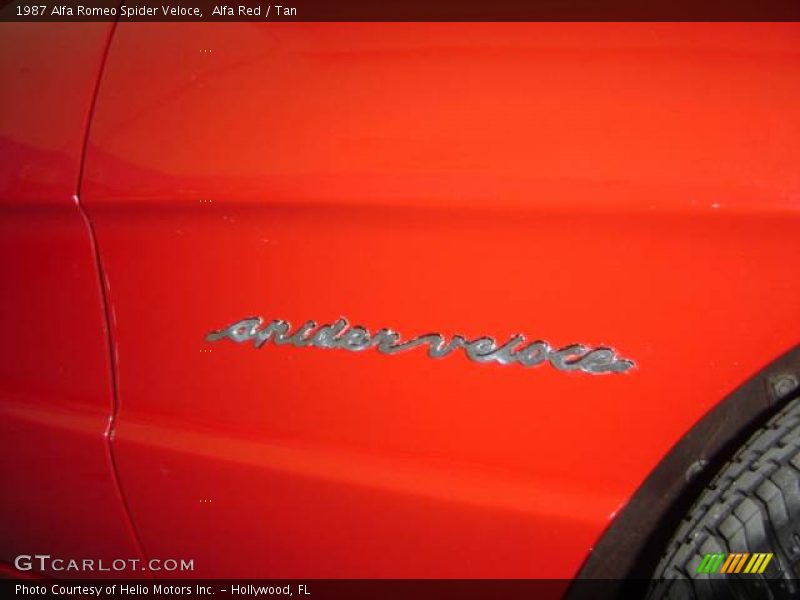 Alfa Red / Tan 1987 Alfa Romeo Spider Veloce
