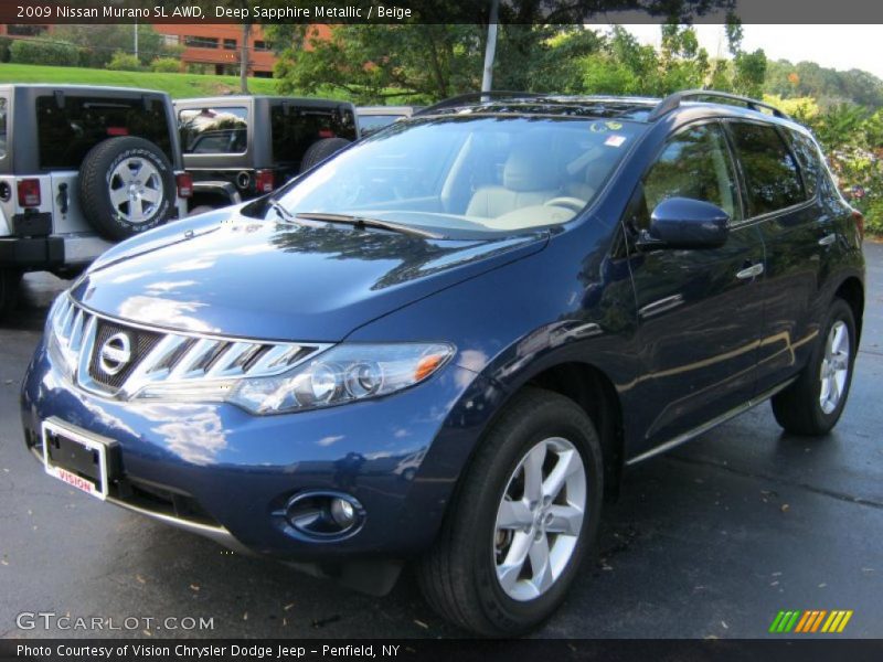 Deep Sapphire Metallic / Beige 2009 Nissan Murano SL AWD