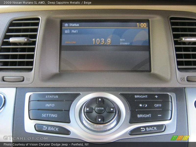Deep Sapphire Metallic / Beige 2009 Nissan Murano SL AWD