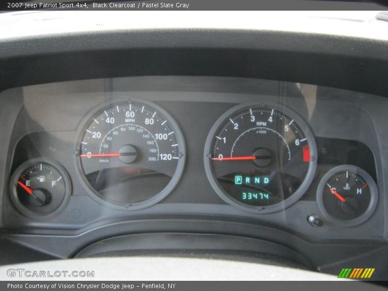 Black Clearcoat / Pastel Slate Gray 2007 Jeep Patriot Sport 4x4