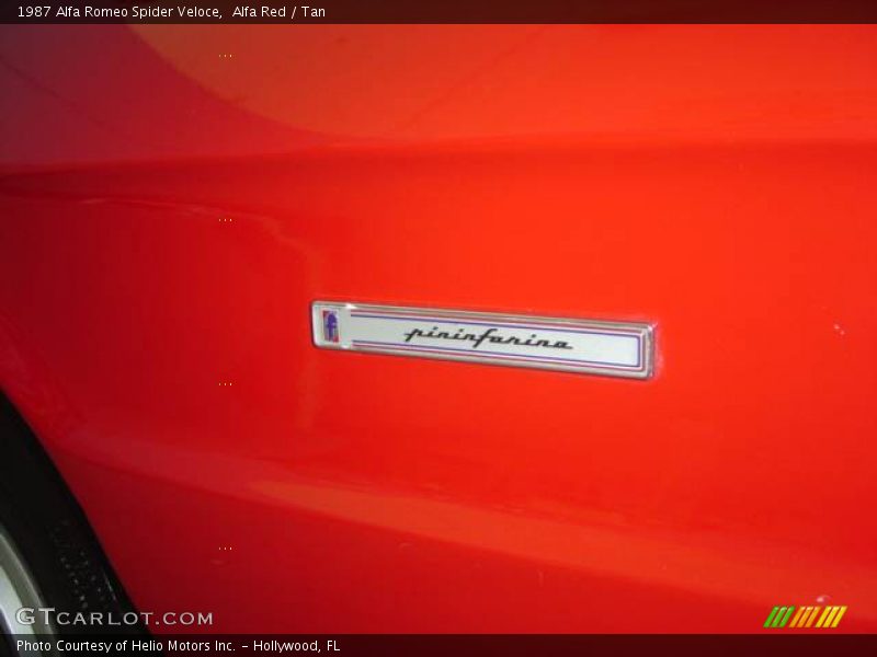 Alfa Red / Tan 1987 Alfa Romeo Spider Veloce