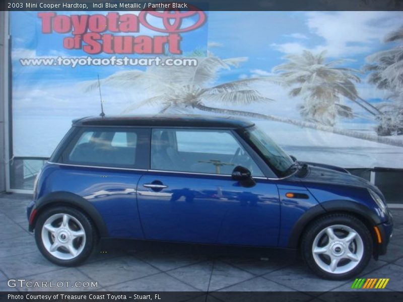 Indi Blue Metallic / Panther Black 2003 Mini Cooper Hardtop