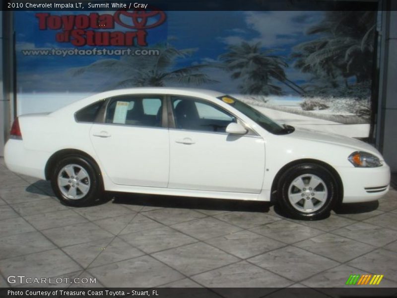 Summit White / Gray 2010 Chevrolet Impala LT