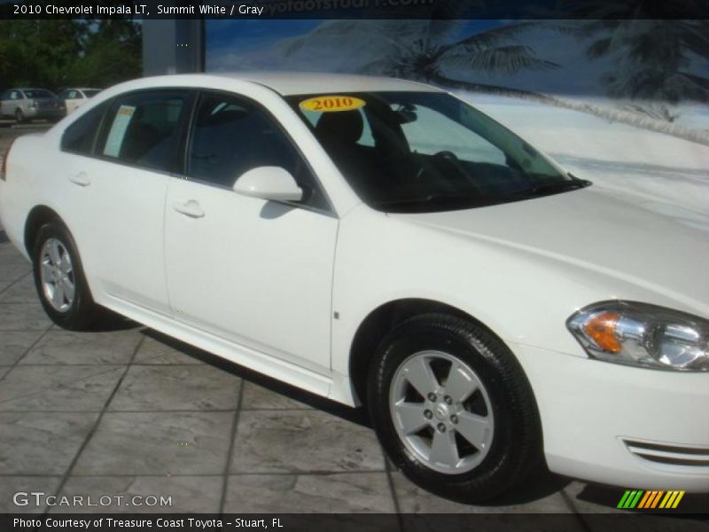 Summit White / Gray 2010 Chevrolet Impala LT