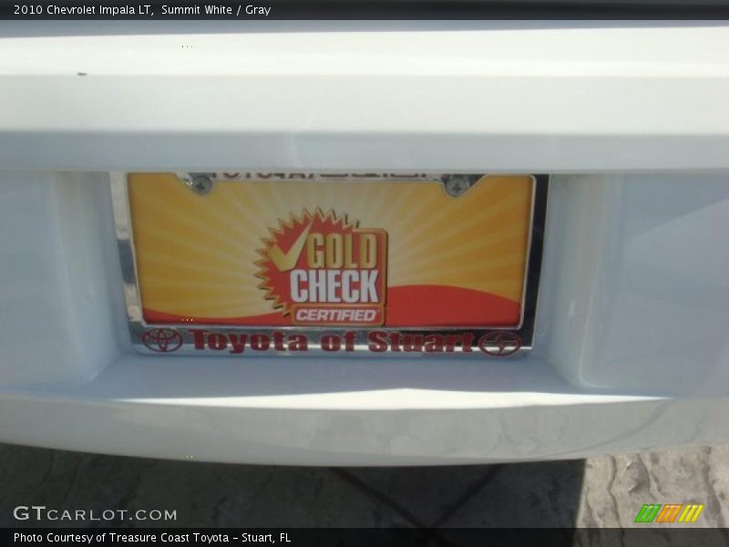 Summit White / Gray 2010 Chevrolet Impala LT