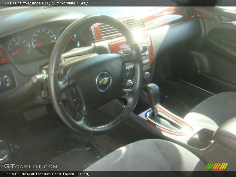 Summit White / Gray 2010 Chevrolet Impala LT