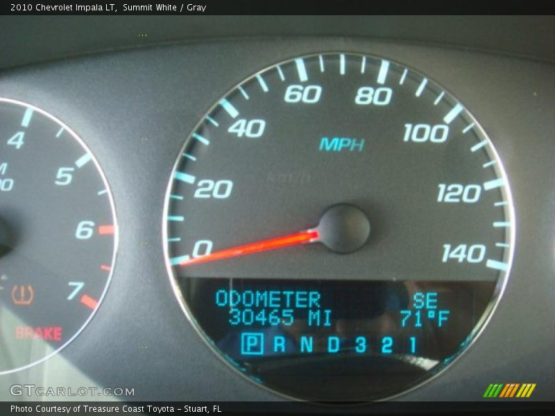 Summit White / Gray 2010 Chevrolet Impala LT