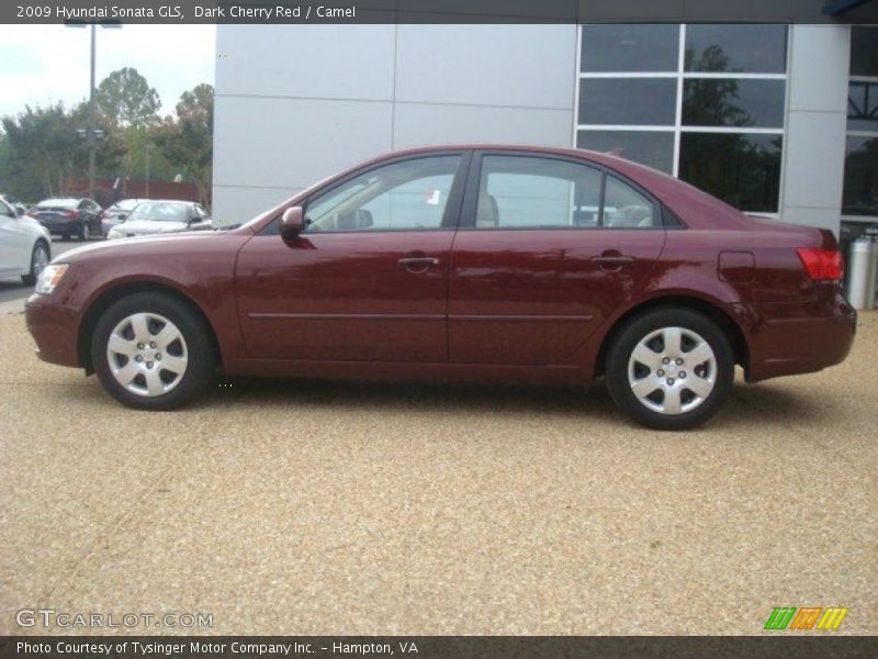 Dark Cherry Red / Camel 2009 Hyundai Sonata GLS