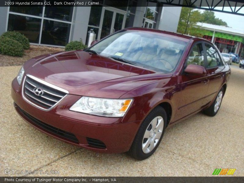 Dark Cherry Red / Camel 2009 Hyundai Sonata GLS