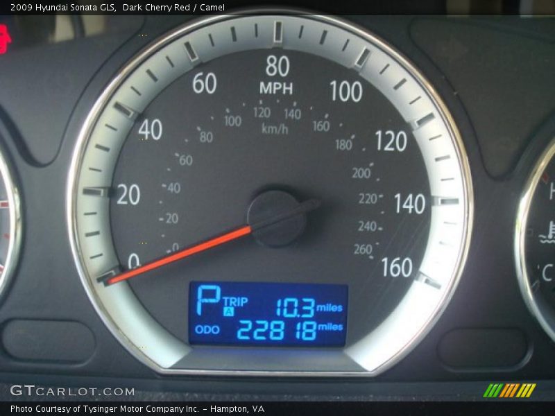 Dark Cherry Red / Camel 2009 Hyundai Sonata GLS