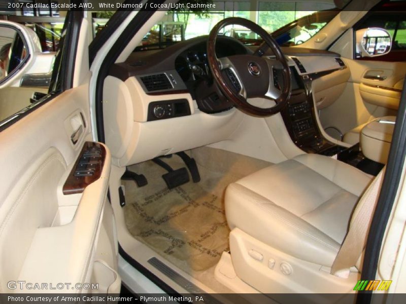 White Diamond / Cocoa/Light Cashmere 2007 Cadillac Escalade AWD