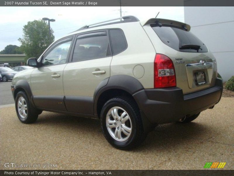 Desert Sage Metallic / Beige 2007 Hyundai Tucson SE