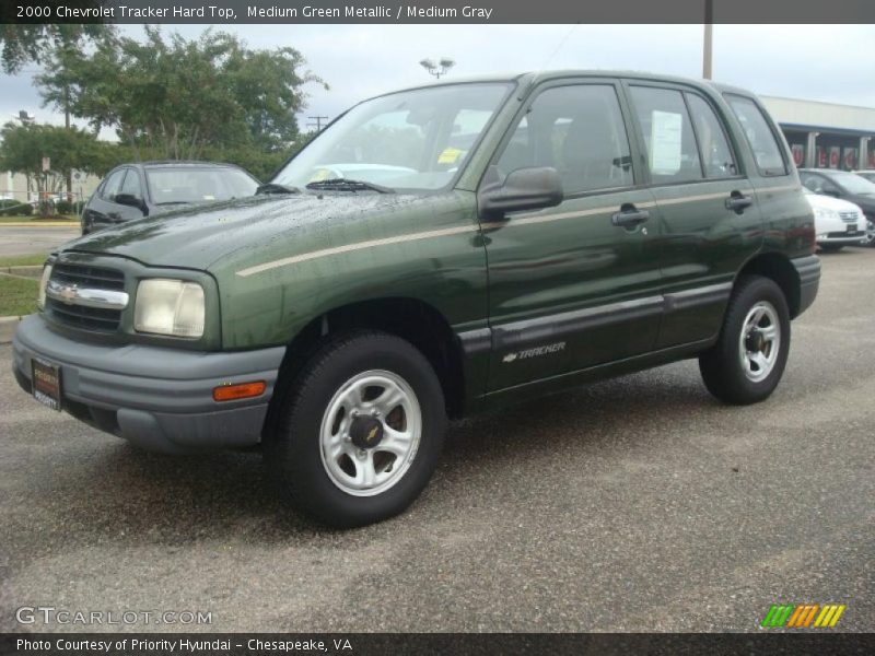 Medium Green Metallic / Medium Gray 2000 Chevrolet Tracker Hard Top