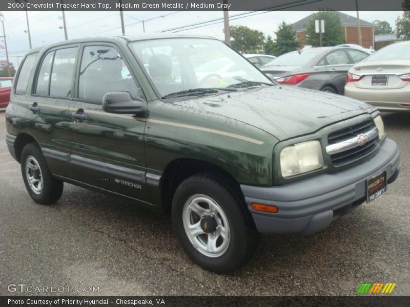 Medium Green Metallic / Medium Gray 2000 Chevrolet Tracker Hard Top