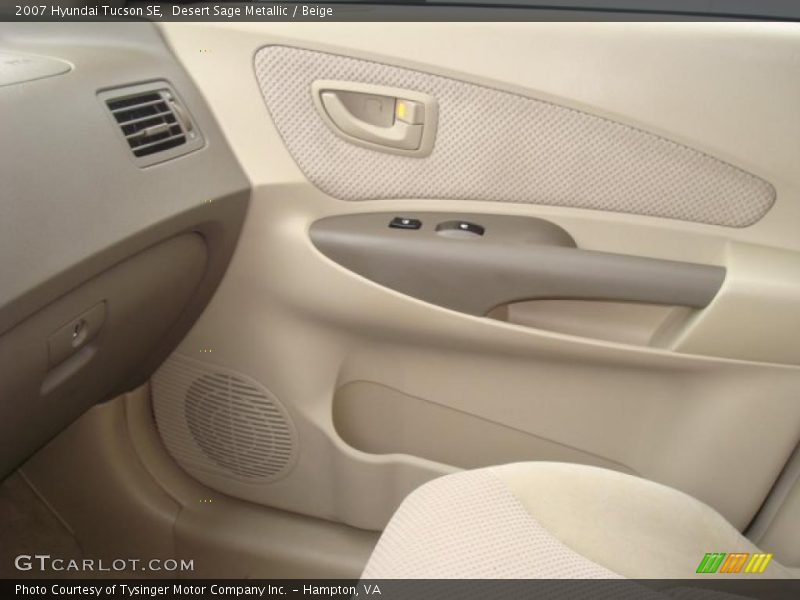Desert Sage Metallic / Beige 2007 Hyundai Tucson SE