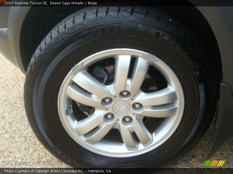 Desert Sage Metallic / Beige 2007 Hyundai Tucson SE