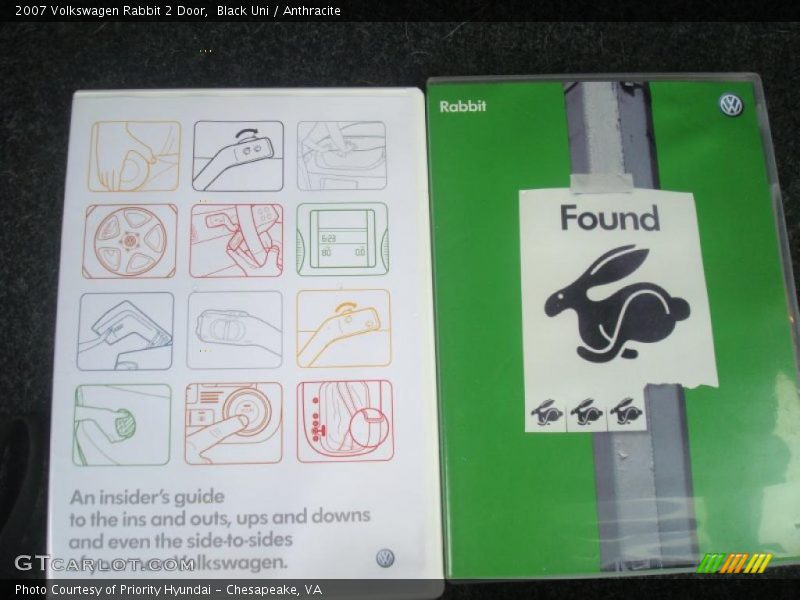 Black Uni / Anthracite 2007 Volkswagen Rabbit 2 Door