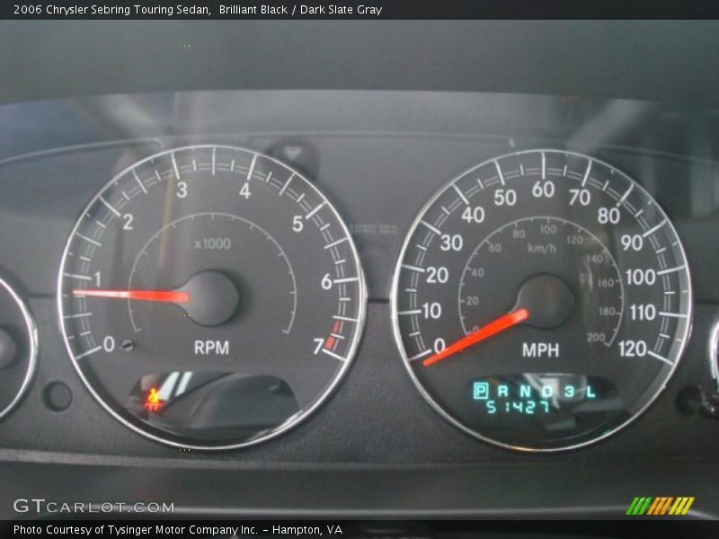 Brilliant Black / Dark Slate Gray 2006 Chrysler Sebring Touring Sedan