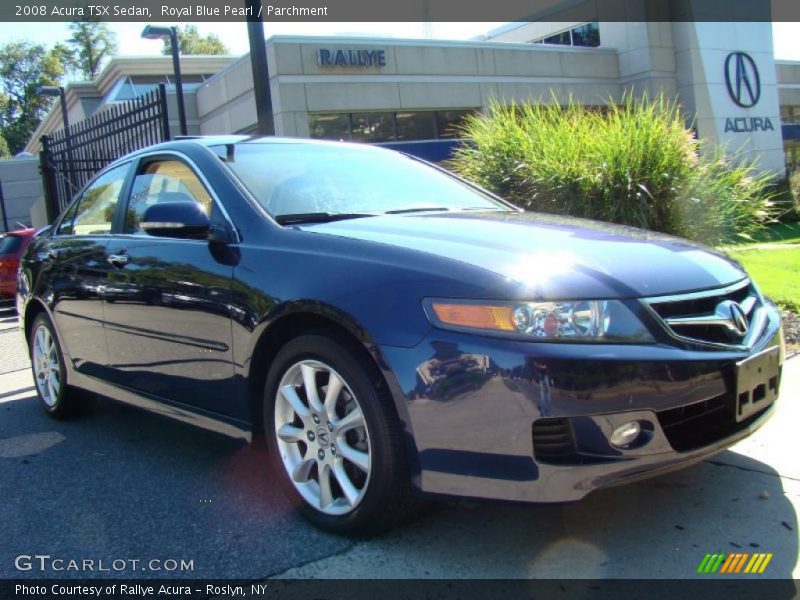 Royal Blue Pearl / Parchment 2008 Acura TSX Sedan