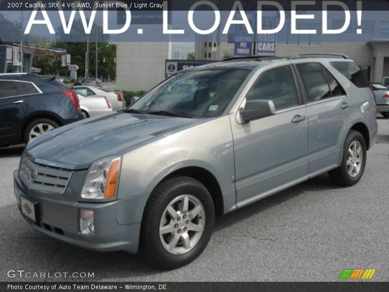 Sunset Blue / Light Gray 2007 Cadillac SRX 4 V6 AWD