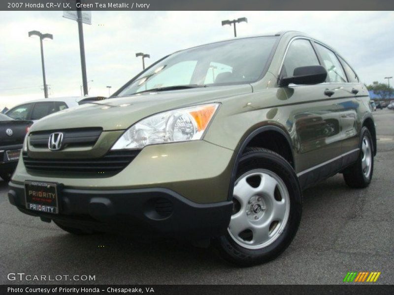 Green Tea Metallic / Ivory 2007 Honda CR-V LX