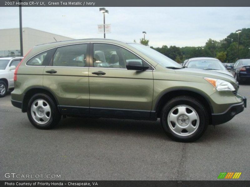 Green Tea Metallic / Ivory 2007 Honda CR-V LX