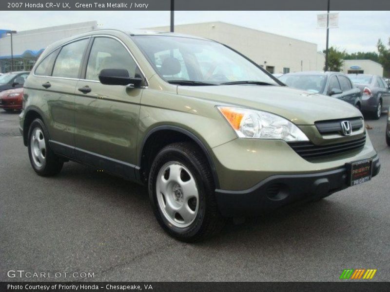 Green Tea Metallic / Ivory 2007 Honda CR-V LX
