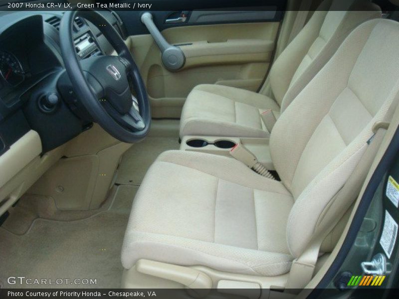 Green Tea Metallic / Ivory 2007 Honda CR-V LX