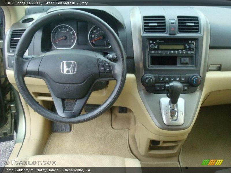 Green Tea Metallic / Ivory 2007 Honda CR-V LX