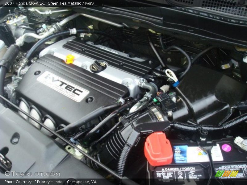 Green Tea Metallic / Ivory 2007 Honda CR-V LX