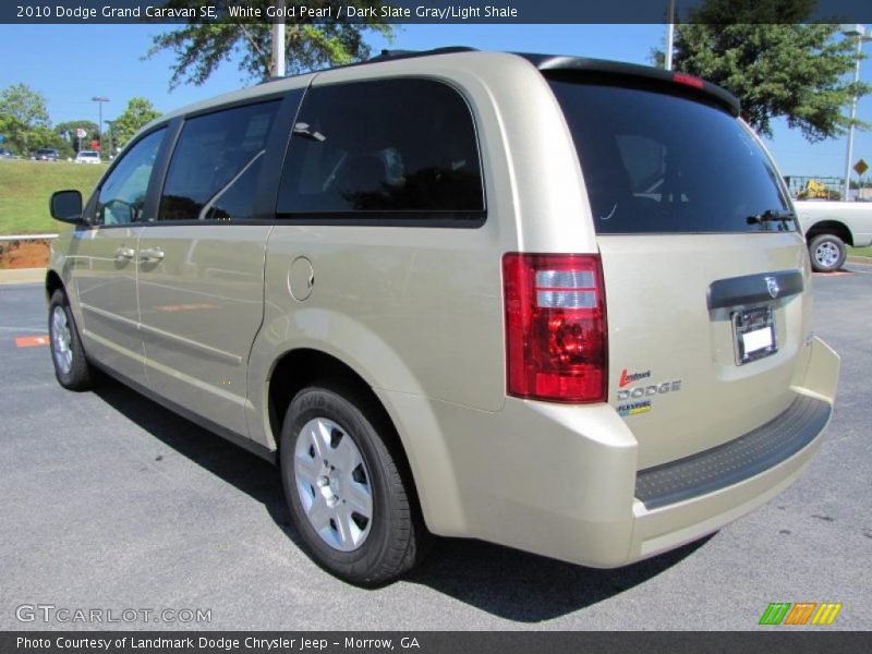White Gold Pearl / Dark Slate Gray/Light Shale 2010 Dodge Grand Caravan SE