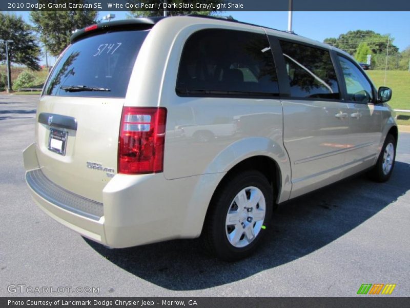 White Gold Pearl / Dark Slate Gray/Light Shale 2010 Dodge Grand Caravan SE