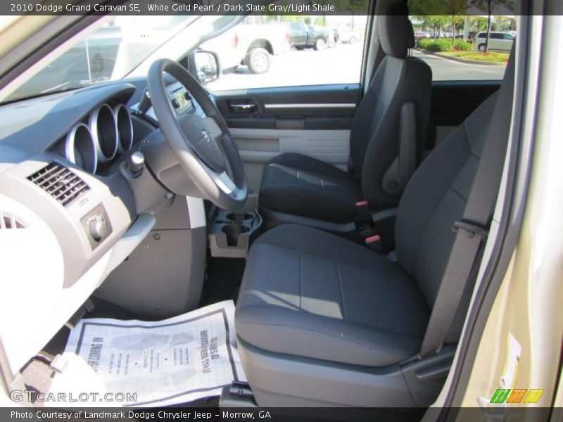White Gold Pearl / Dark Slate Gray/Light Shale 2010 Dodge Grand Caravan SE