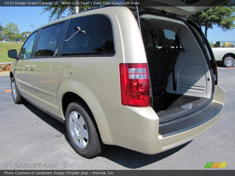 White Gold Pearl / Dark Slate Gray/Light Shale 2010 Dodge Grand Caravan SE