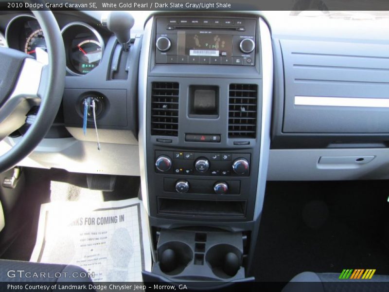 White Gold Pearl / Dark Slate Gray/Light Shale 2010 Dodge Grand Caravan SE