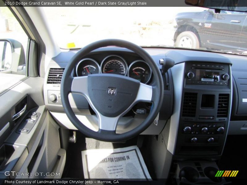 White Gold Pearl / Dark Slate Gray/Light Shale 2010 Dodge Grand Caravan SE