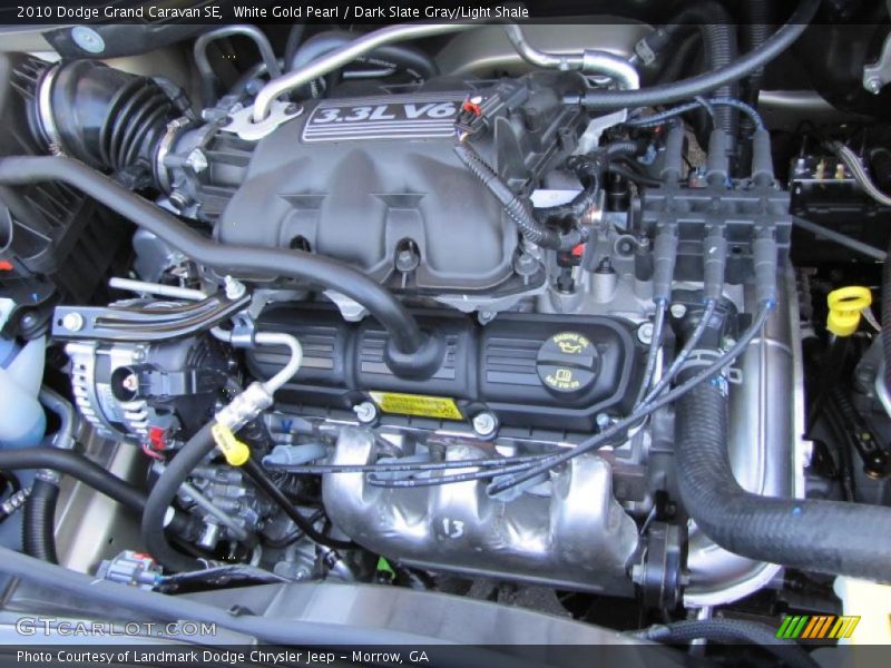 White Gold Pearl / Dark Slate Gray/Light Shale 2010 Dodge Grand Caravan SE