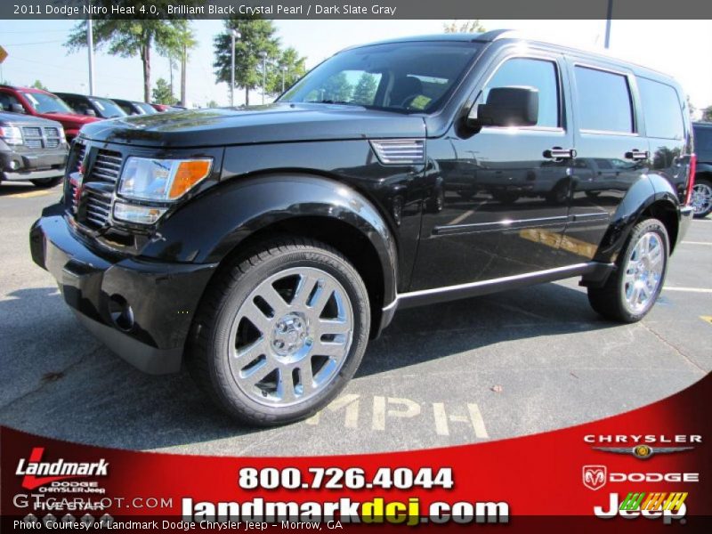 Brilliant Black Crystal Pearl / Dark Slate Gray 2011 Dodge Nitro Heat 4.0