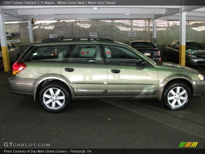 Willow Green Opal / Warm Ivory Tweed 2007 Subaru Outback 2.5i Wagon