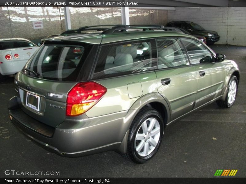 Willow Green Opal / Warm Ivory Tweed 2007 Subaru Outback 2.5i Wagon