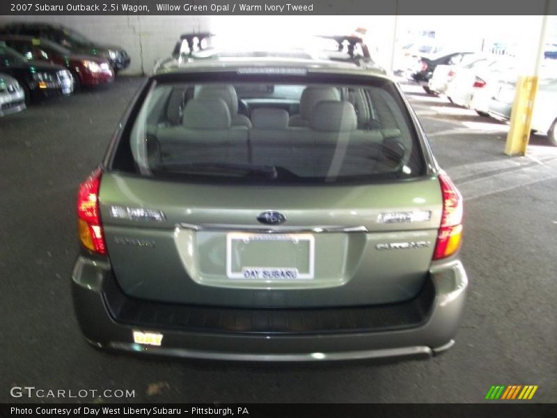 Willow Green Opal / Warm Ivory Tweed 2007 Subaru Outback 2.5i Wagon