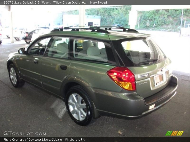 Willow Green Opal / Warm Ivory Tweed 2007 Subaru Outback 2.5i Wagon