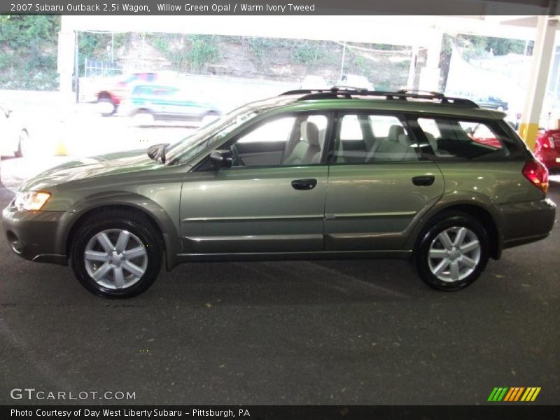 Willow Green Opal / Warm Ivory Tweed 2007 Subaru Outback 2.5i Wagon