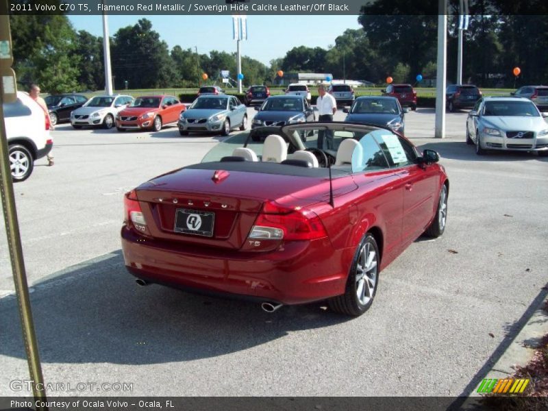 Flamenco Red Metallic / Soverign Hide Calcite Leather/Off Black 2011 Volvo C70 T5