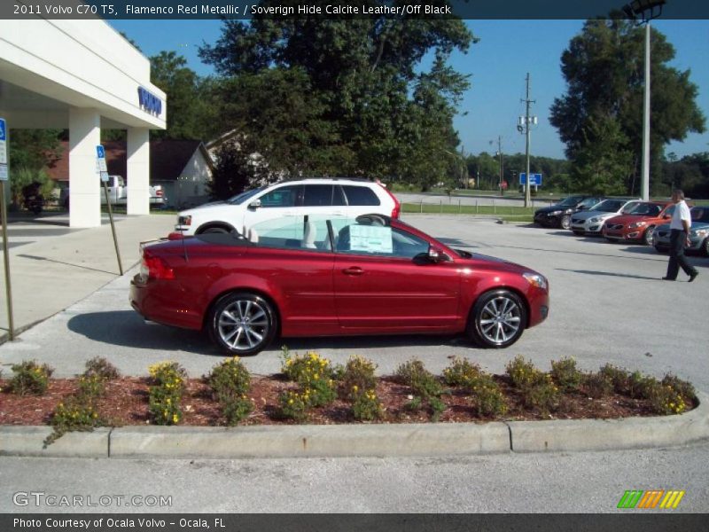Flamenco Red Metallic / Soverign Hide Calcite Leather/Off Black 2011 Volvo C70 T5