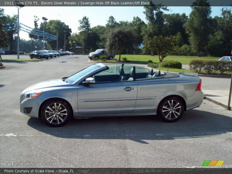 Electric Silver Metallic / Soverign Hide Off Black Leather/Off Black 2011 Volvo C70 T5